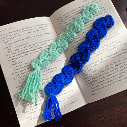 the bookish haven Twist & Tassel Crochet Bookmark all