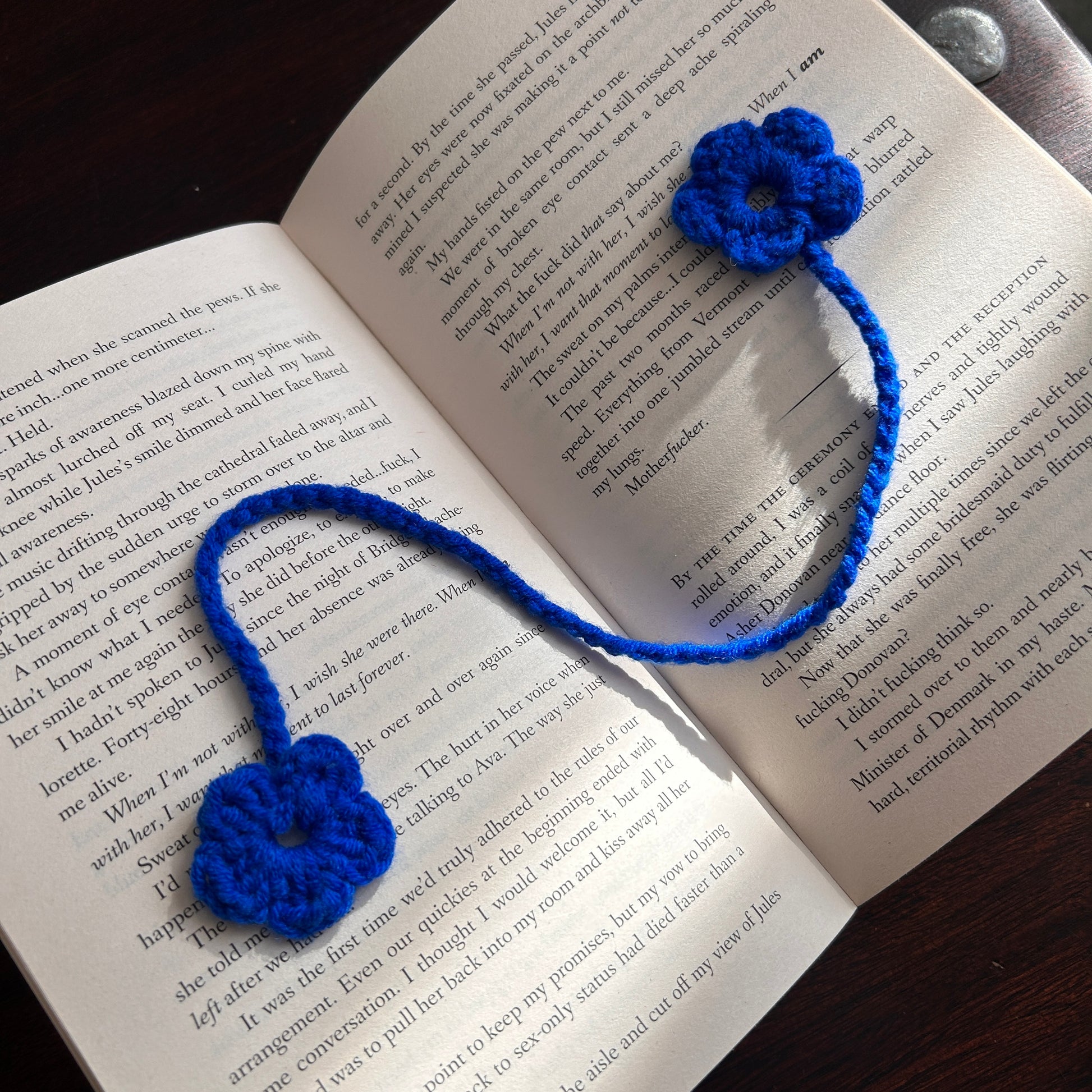the bookish haven flowers bookmarks blue