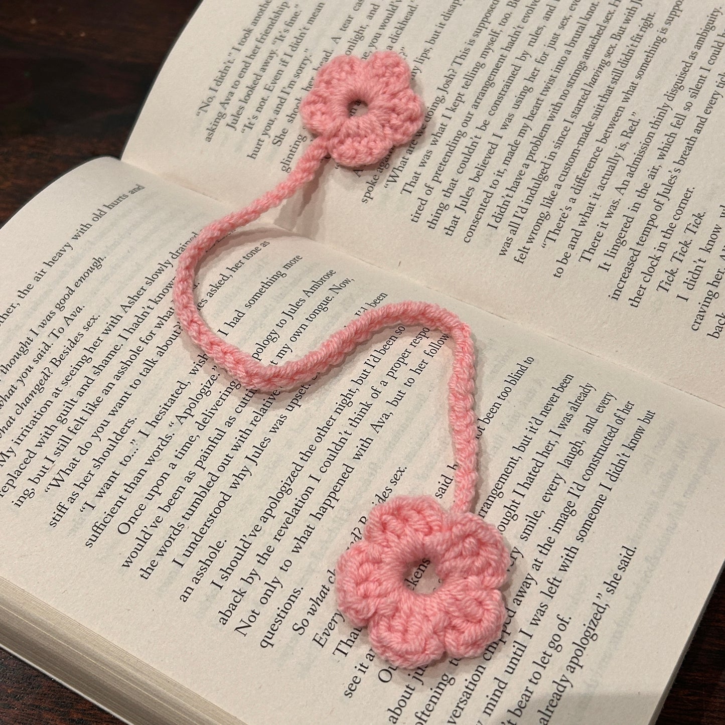 the bookish haven flowers bookmarks pink