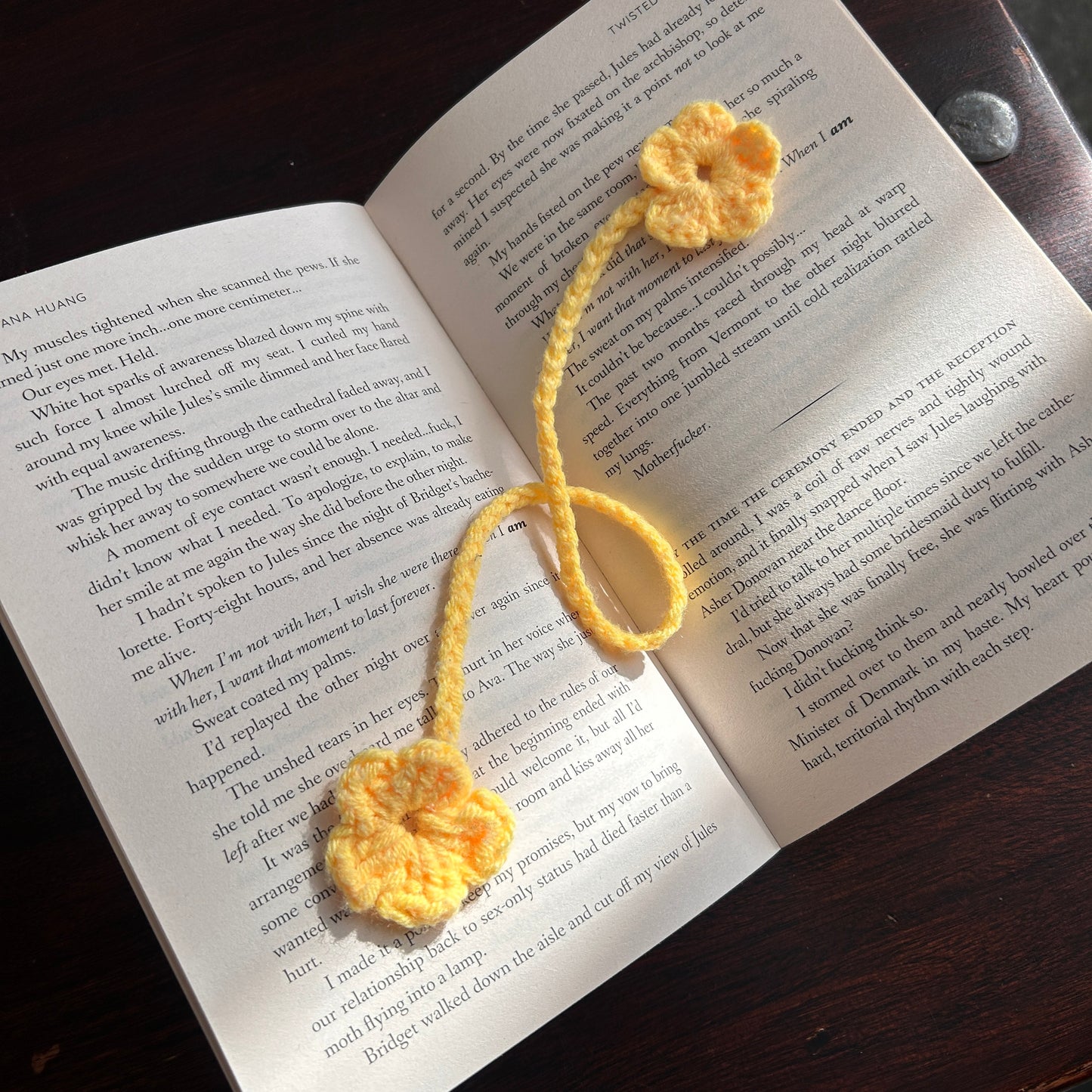 the bookish haven flowers bookmarks yellow